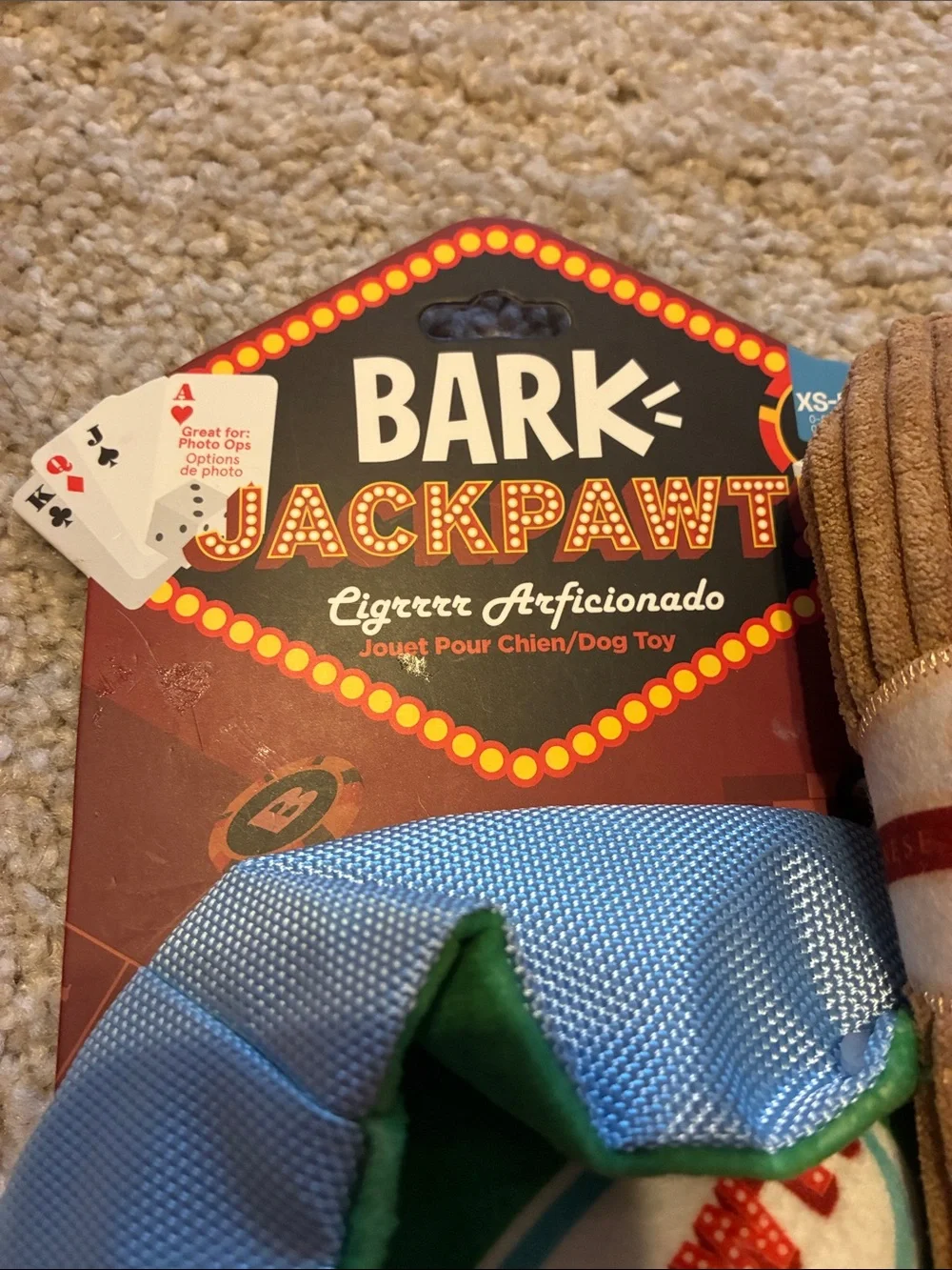 BARK Jackpawt Dog Toy - Light Blue and Green Accents